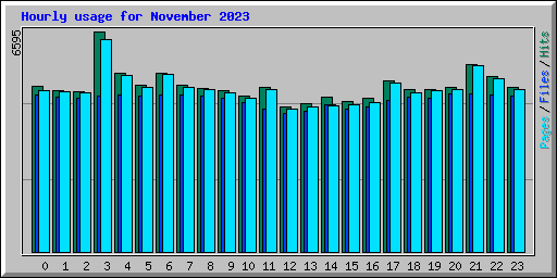 Hourly usage for November 2023