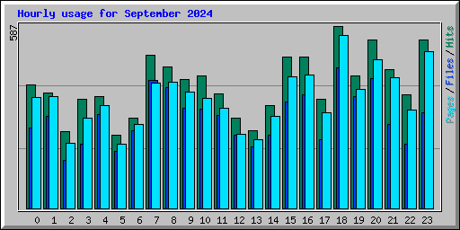 Hourly usage for September 2024