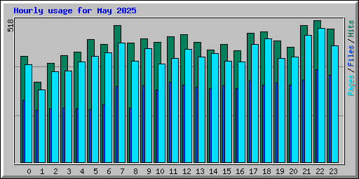 Hourly usage for May 2025