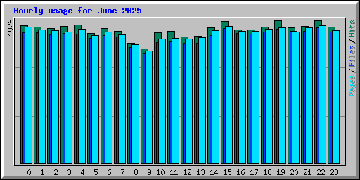 Hourly usage for June 2025