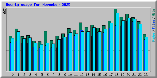 Hourly usage for November 2025