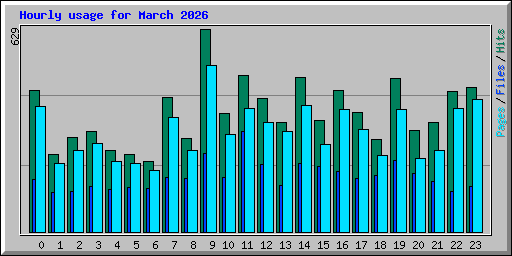 Hourly usage for March 2026