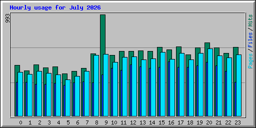 Hourly usage for July 2026