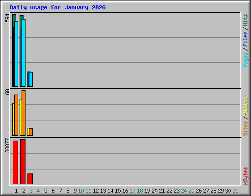 Daily usage for January 2026