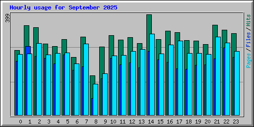 Hourly usage for September 2025