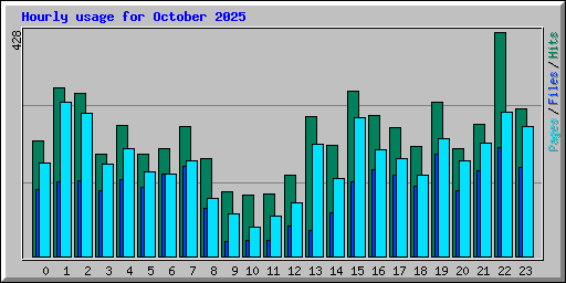Hourly usage for October 2025