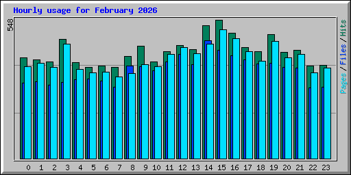 Hourly usage for February 2026
